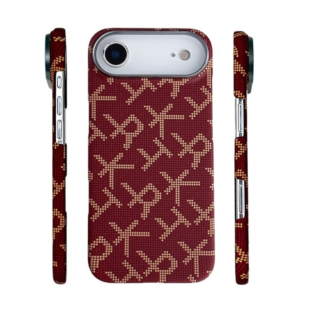 Luxury Ultra Thin PC Carbon Fiber Texture Ltter Magnetic Phone Case for iPhone 17 15 16 Pro Max 17 Air Shockproof Hard Cover