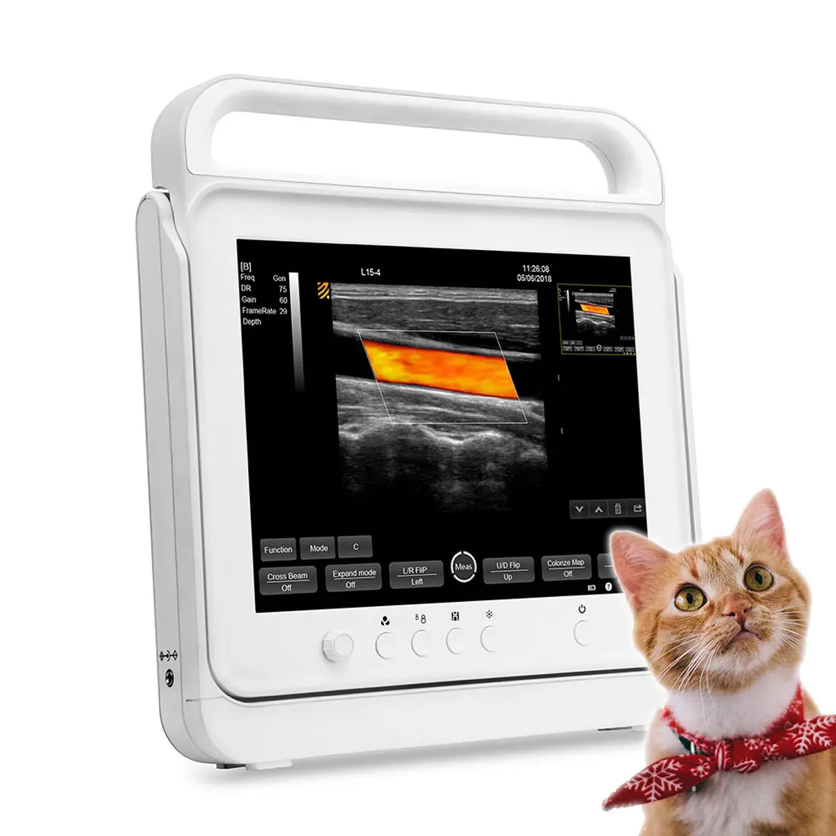 Clinial 15 Inches Led Screen Desktop Portable Color Doppler Scanner Vet Ultrasound Machine