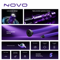 NOVO Motor Tubular Motorizado Recargable con Batería de Litio, Motor Bluetooth para Persianas Enrollables, Control por Aplicación Tuya desde el Teléfono, K35