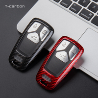 T-karbon karbon fiber anahtar kapak için Audi A4 A5 A6 A7 A8 RS Q5 TT fabrika toptan anahtar kutu araba iç aksesuarları
