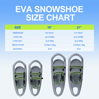 WOOWAVE Article populaire Raquettes à neige durables en EVA de 21 pouces avec semelle antidérapante et sangle réglable pour la randonnée en neige en extérieur