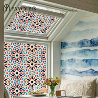 Farbenfrohe Marokkanische Langlebige PVC-Regenbogen Statische Fensterfolie, Dekorativ und Umweltfreundlich, Sonnenfänger, Sichtschutz für die Küche