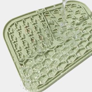 New Arrival Custom Logo Square Animal Print Eco-Friendly Silicone Dog Lick <b>Mat</b> Waterproof Durable Feeder Bowl Accessory for Pets - Product Image 5