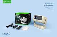 Projecteur portable Ultra HD LCD HT3PRO avec support gimbal, autofocus, Android 11, 120 lumens, projection directe en pleine lumière du jour, cadeau