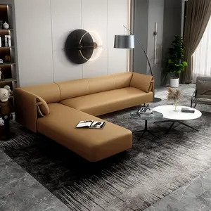 Meest Populaire Grote Thuis Italiaanse Moderne Design Meubelen Modulaire Lederen Sofa Set L Vorm Luxe Sectionele Bank Woonkamer Sofa