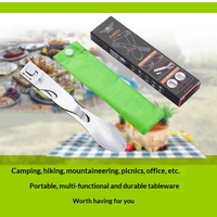 Couteau de poche multifonction pliable en acier inoxydable pour camping et pique-nique en extérieur
