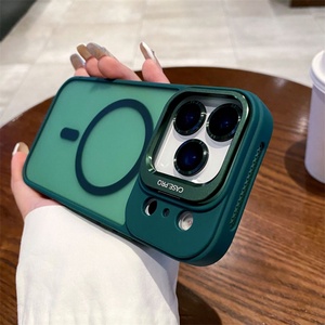 Skin Feeling Case with Camera <b>Protector</b> Magnetic Lens Bracket Luxury Matte Hard Phone Case <b>Cover</b> for Apple for iPhone 17 Pro Max - Product Image 4