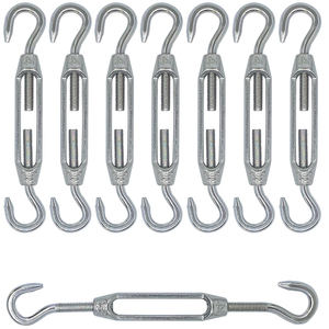 Tensor de Cable de Acero de Alta Resistencia, Tensor de Giro de C a C, Herrajes para Toldos, Tensor de Gancho a Gancho de Acero Inoxidable M4 - Product Image 1
