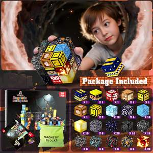 150 Piezas Bloques de Construcción Magnéticos Edición Mundo Mina Construye Tu Cueva Magnética Indispensables Para el Salón de Clases Juguetes Para Niños Pequeños - Product Image 5