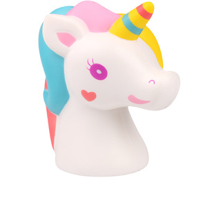 Jouet souple en PVC en forme de tête de licorne mignonne, cadeau promotionnel - Product Image 1