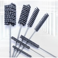 Brosse cylindrique de rodage 320 grains en carbure de silicium pour guides de soupapes de moteur métalliques, débavurage, élimination du carbone, croisillonnage et polissage