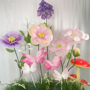 Encantador conjunto de flores y mariposas de papel para bodas caprichosas, fiestas de cuentos de hadas y cambios de imagen en el hogar de ensueño - Product Image 1