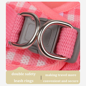 Ekose evcil hayvan koşumu tasma set-köpek kedi açık yürüyüş yelek, köpekler kediler için yavru aksesuarları - Product Image 4