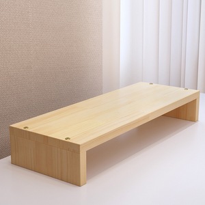 Support de moniteur de bureau en bois, rectangulaire, marron, monocouche, pour support de rangement d'ordinateur - Product Image 4