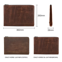 Sac pour ordinateur portable en cuir Crazy Horse fait main GA173 14,2 pouces, pochette de protection pour ordinateur portable, compartiment pour outils, pour hommes, voyages d'affaires