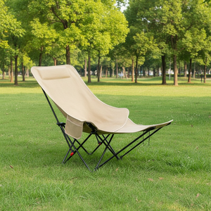Silla Luna Moderna, Plegable y Ajustable, Ligera, para Camping, Portátil, con Reposapiés Reclinable, Cuatro Posiciones para Sentarse y Recostarse, para Descansos - Product Image 1