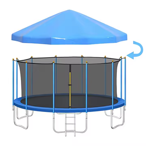 Zoshine Kids Children Adults Cheap Big Size Jumping for Fun with Protective Net Exercise <strong>Trampoline</strong> with House Roof Cover - Product Image 4