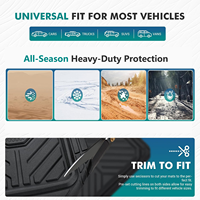 Tapis de sol de voiture, imperméables, universels, robustes, 4 pièces, en caoutchouc, ensemble complet, design prédécoupé, adaptés aux SUV, fourgonnettes, camions