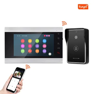 Intelligente Wifi Video Intercom 7 "Touch Key Hd Videodoorphone Tuya App Draadloze Video Deurtelefoon Met Outdoor Camera