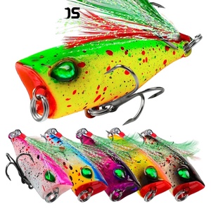 4.3cm 4g 6 couleurs Popper ABS plastique <span class=keywords><strong>leurre</strong></span> Topwater flottant manivelle appât dur appât basse Popper leurres - Product Image 1