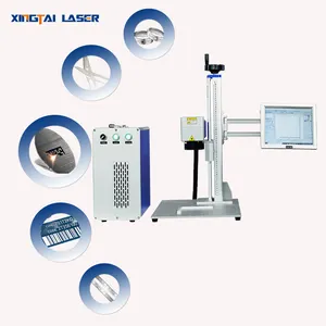 Mesin penanda Laser serat portabel, mesin penanda Laser warna logam kualitas tinggi dengan akurasi tinggi 20W hingga 200W