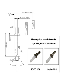Sợi quang gốm ferrule kết nối FC ST thẳng tip với SC thuê bao và LC Lucent kết nối cho sợi quang thiết bị - Product Image 5