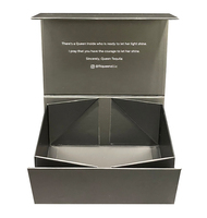 Scatola di Carta Magnetica Nera a Forma di Libro con Logo Personalizzato, Scatola Rigida in Cartone per Confezioni Regalo di Parrucche, Prodotti per la Cura della Pelle e Cosmetici