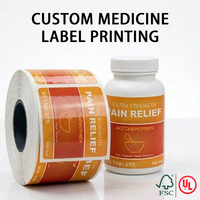 Étiquettes autocollantes brillantes et imperméables en vinyle pour flacons de produits de santé, étiquettes pour emballages de compléments alimentaires, autocollants avec logo pour étiquettes d'emballage