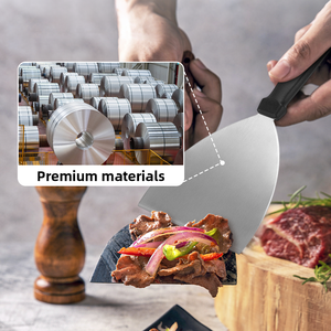 Spatola Triangolare Piatta con Bordo Inclinato in Acciaio Inox di Alta Qualità, Raschietto per Griglia, Utensile da Cucina - Product Image 2