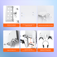 Support mural pour Playstation 5 pour les versions disque et numérique, accessoires de jeu incluant un câble magnétique Duo