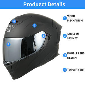<span class=keywords><strong>Casque</strong></span> de <span class=keywords><strong>moto</strong></span> ABS à double visière, fermeture rapide, pare-soleil interne, <span class=keywords><strong>vision</strong></span> <span class=keywords><strong>large</strong></span>, certifié DOT pour le motocross. - Product Image 6