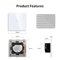 Bingoelec luxe 1000W télécommande électrique universelle wifi ZigBee smart wifi tactile éclairage mural commutateurs pas de neutre