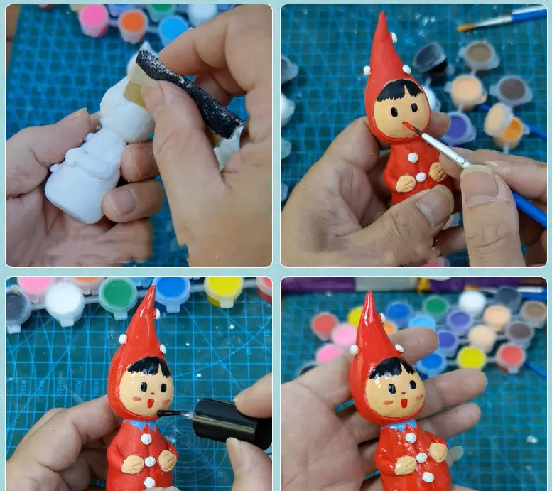 รูปปั้นหินดินน้ำมันสำหรับเด็กอากาศแห้งแบบแข็งทำมือแบบ DIY