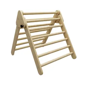 Triangle Foldable Wooden Climbing Triangle Ladder for Indoor Kids Play