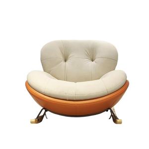 Nórdico moderno de lujo de cuero duradero sala de estar mecedora reclinable salón sofá individual perezoso silla tapizada relajarse muebles - Product Image 6