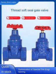 Vanne siège résilient connexion à vis filetage vanne vanne ductile fer métal étanchéité cuivre tige vanne vanne - Product Image 2