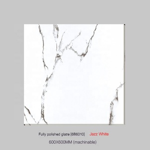 Miglior prezzo 60x60 pavimento in marmo bianco pieno smaltato con Design lucidato piastrelle per pavimenti in porcellana <span class=keywords><strong>600x600</strong></span> per il pavimento del bagno e della cucina