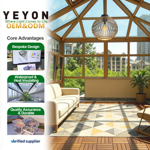 Gazebo de Techo de Aluminio Templado de Lujo Yeyon 2026 OEM, Diseño Completo para Jardín, Residencial, Terraza Exterior, Invernadero de Vidrio - Product Image 1