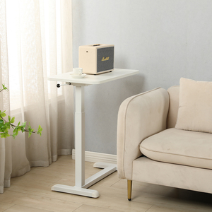 ADA Laptop Durable Gas Lifting Standing Portable Desk <strong>Bedside</strong> Mobile <strong>Rolling</strong> <strong>Table</strong> Adjustable Height With Hidden Wheels