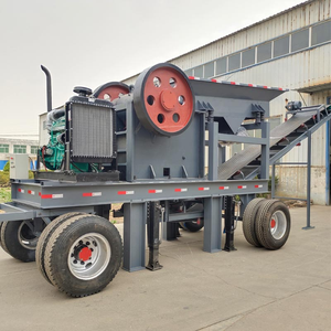 Concasseur à mâchoires mobile PE400*600 pour minerai d'or de carrière, prix usine, moteur AC PLC, haute productivité 10-20t/h - Product Image 1