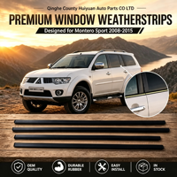 Kit de joints de vitres extérieures pour Mitsubishi Pajero/Montero Sport 2008-2015, garniture de vitre, bande de caoutchouc, joint d'étanchéité