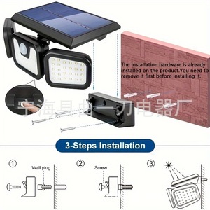 Moons Been Solar Garden <b>Light</b> SMD LEDs 3000K Warm White 270 Degree <b>Motion</b> <b>Sensor</b> Outdoor Waterproof Street Courtyard Lamp - Product Image 5