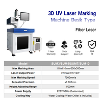 Machine de marquage laser UV de bureau ARGUS Sino Galvo nouvelle génération 3W/5W haute vitesse pour plastique, métal, verre