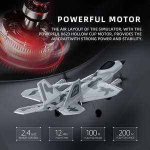 F22 cố định cánh đuôi di chuyển 4ch 200M khoảng cách bọt bay đồ chơi <span class=keywords><strong>RC</strong></span> tàu lượn - Product Image 6