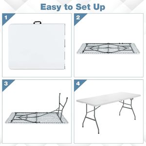<span class=keywords><strong>Table</strong></span> pliante moderne en plastique pour la vie en plein air, le camping et l'intérieur Plastique durable avec capacité de charge Design élégant - Product Image 5