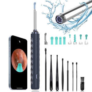 Vente en gros de nettoyeur d'oreille endoscopique pour bébé adulte Nettoyeur d'oreille visuel intelligent sans fil Otoscope Outil de retrait de cire d'oreille avec caméra - Product Image 1