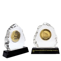 Trofeo de Cristal Grabado con Láser Personalizado para Reconocimiento Corporativo o Escolar