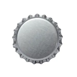 Accesorios de botella de plata OEM, tapa de corona de cerveza, tapa de metal