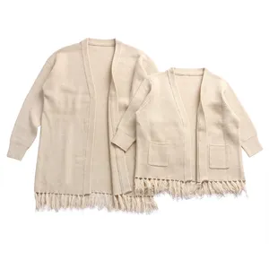 Hirigin — ensemble Cardigan tricoté avec poche, vêtements confortables maman et moi, gilet <span class=keywords><strong>assorti</strong></span> pour la <span class=keywords><strong>famille</strong></span>, <span class=keywords><strong>pull</strong></span> d'automne - Product Image 1