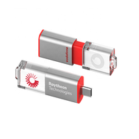 Nueva llegada USB key UTC221 Acrílico Tipo-C USB Flash para teléfono Memorias personalizadas USB con logotipo LED